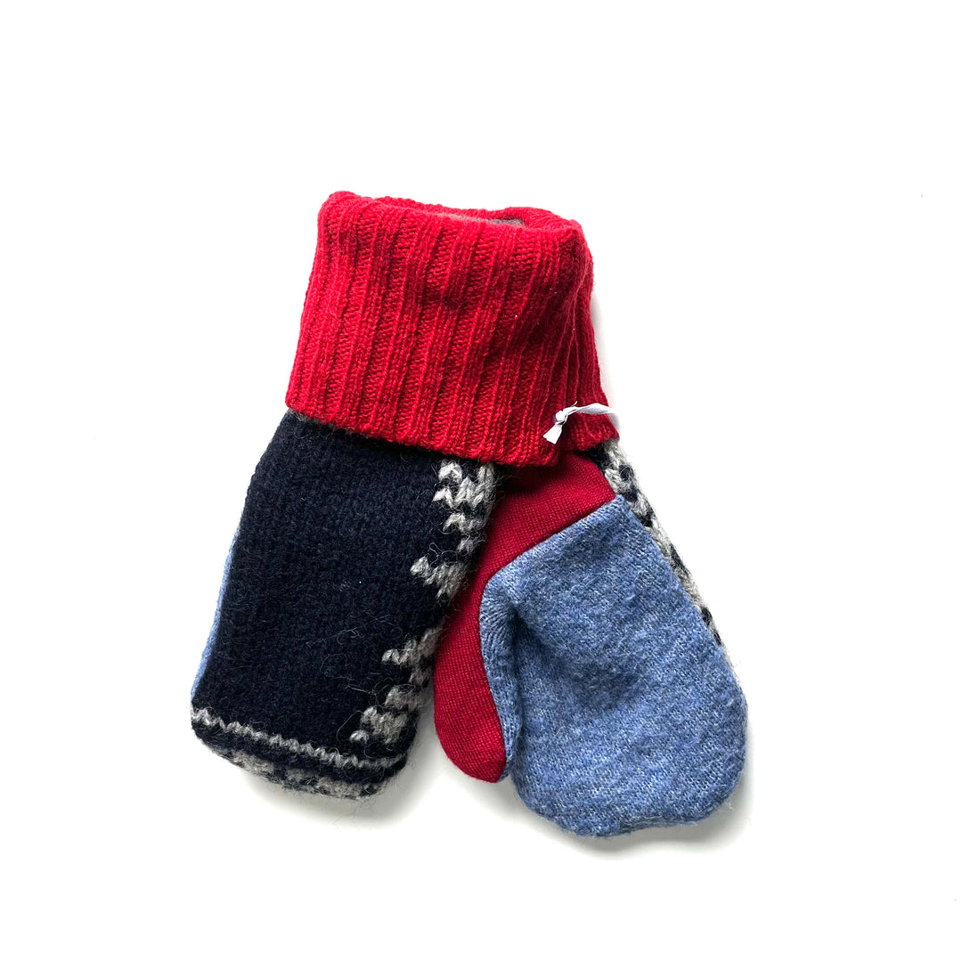 Red and Blue Womens Mittens