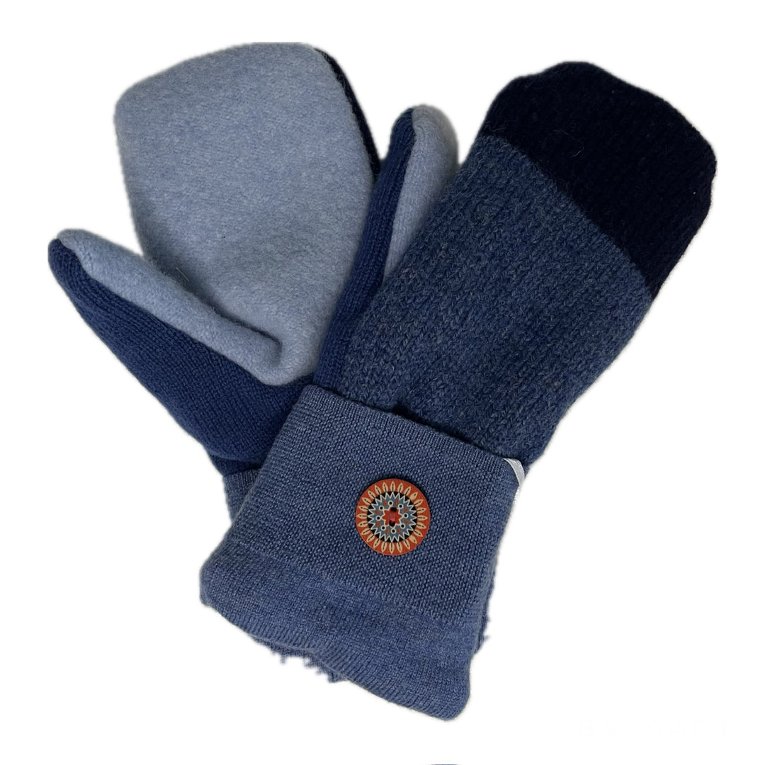 Womens Mittens Shades of Blue