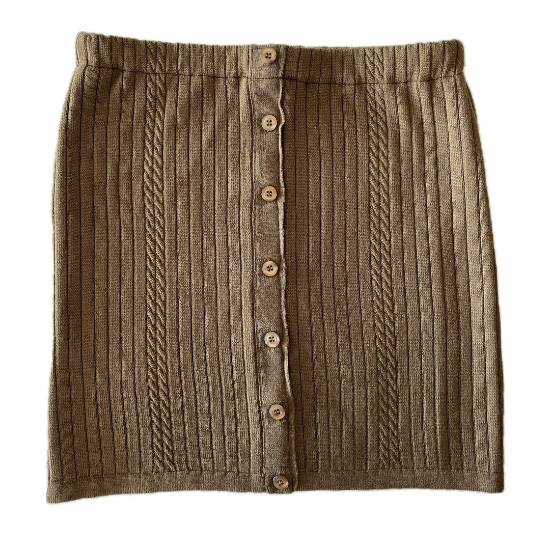 Womens Khaki Bun Warmer Skirt