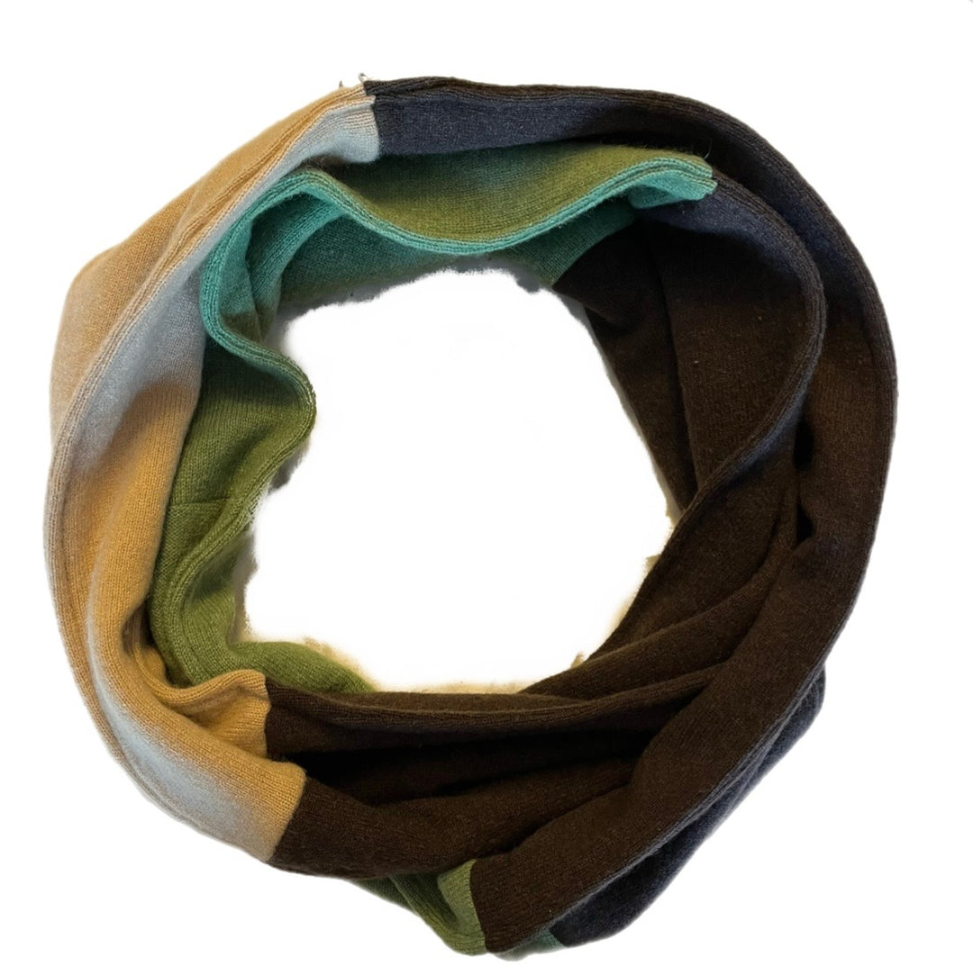 Green and Brown Circle Scarf