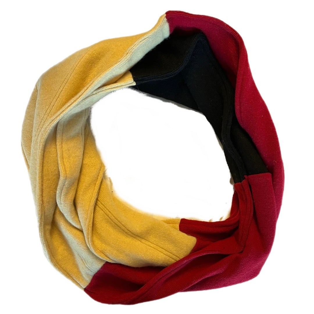 Red and Yellow Circle Scarf
