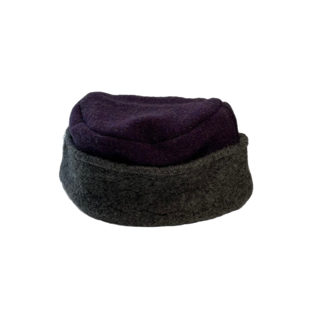 Womens Purple and Grey Hat