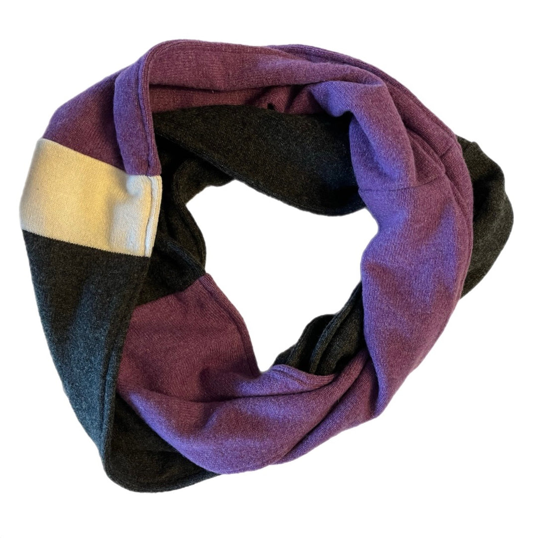 Purple and Charcoal Scarf