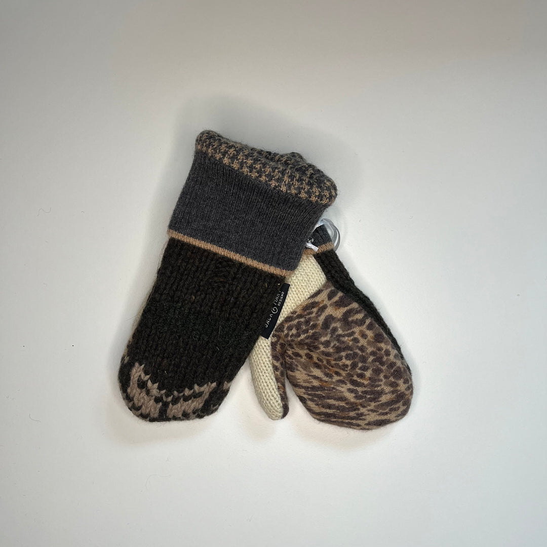 Brown & Cream Mittens