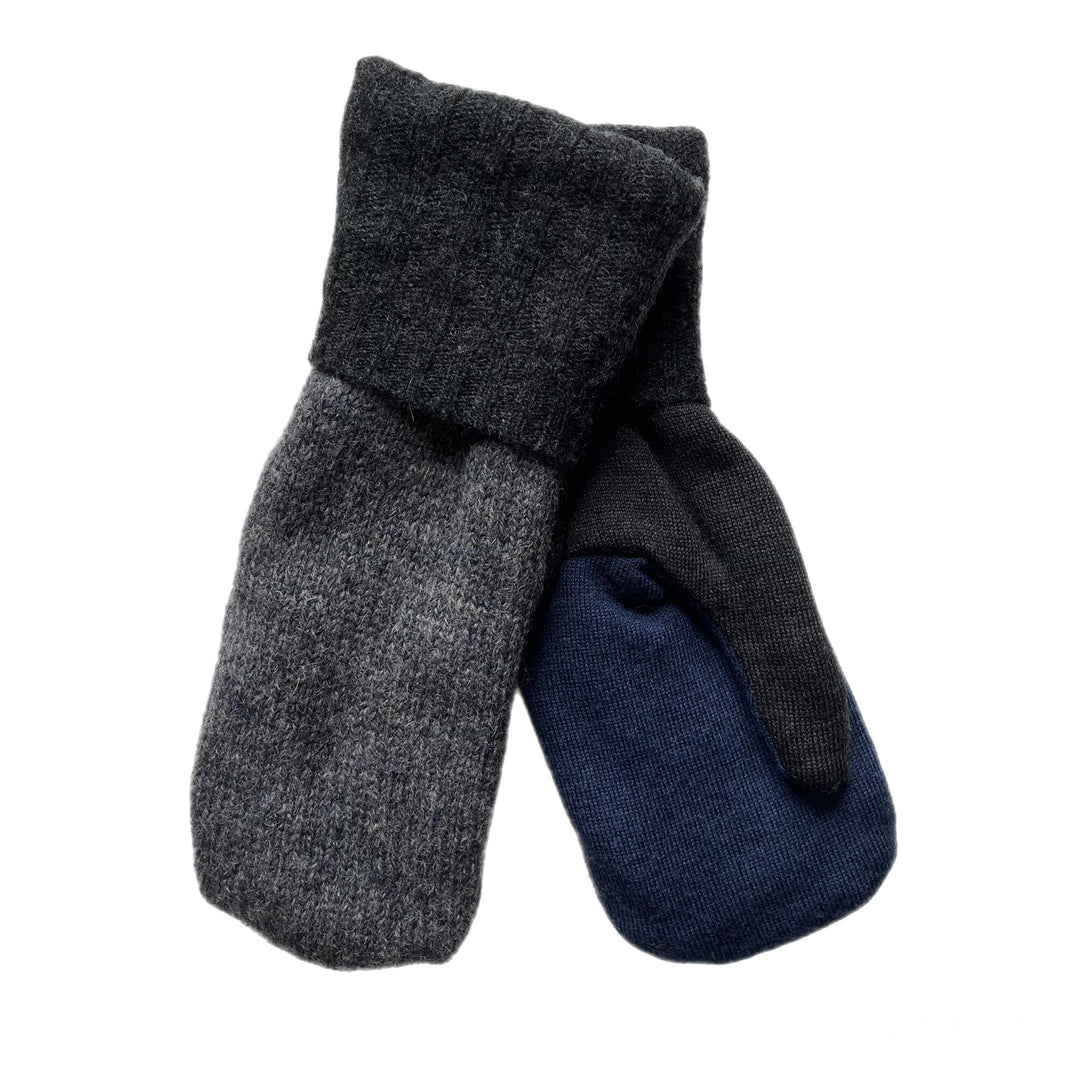 Blue and Grey Mens Mittens