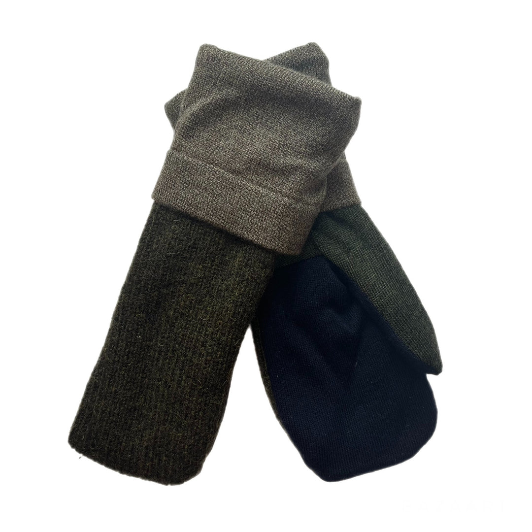 Green and Blue Mens Mittens