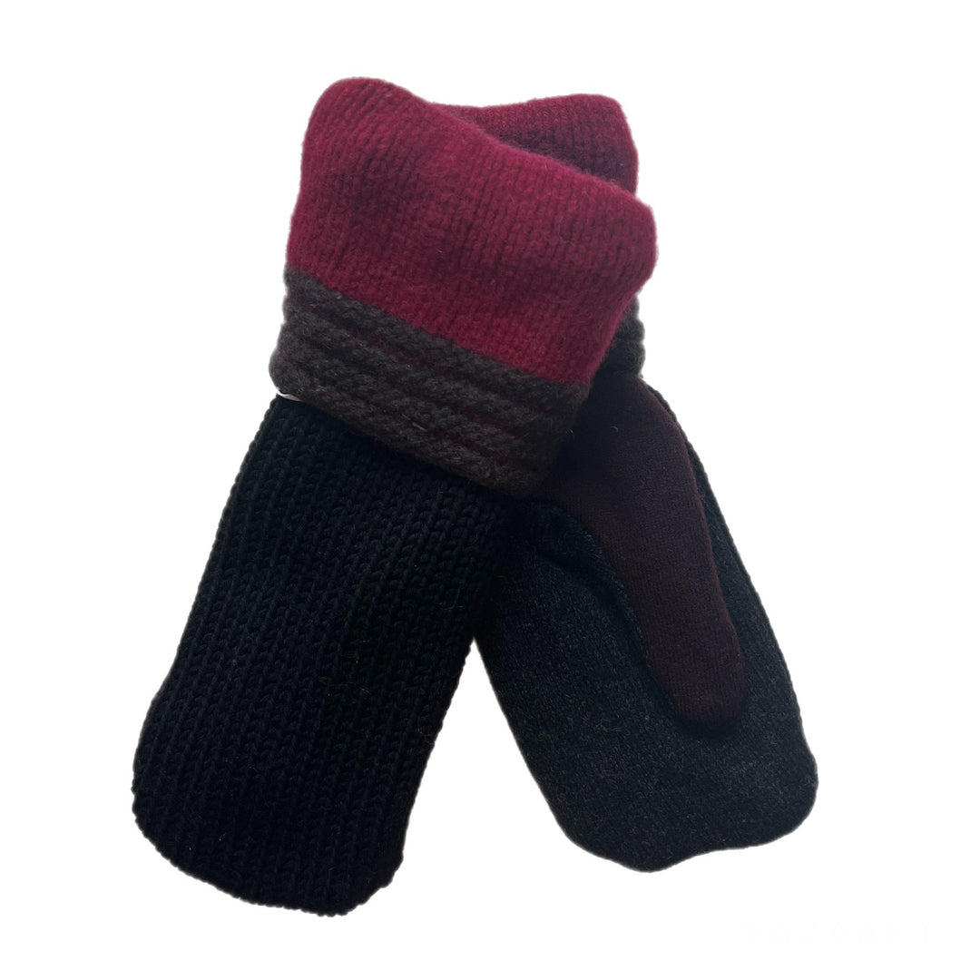 Black and Red Mens Mittens