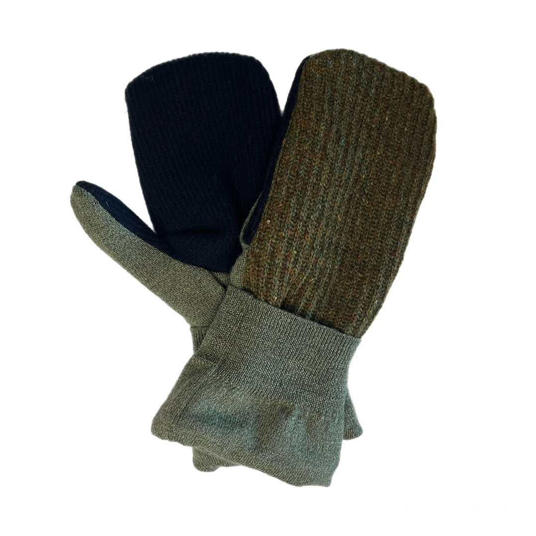 Mens Green and Blue Mittens