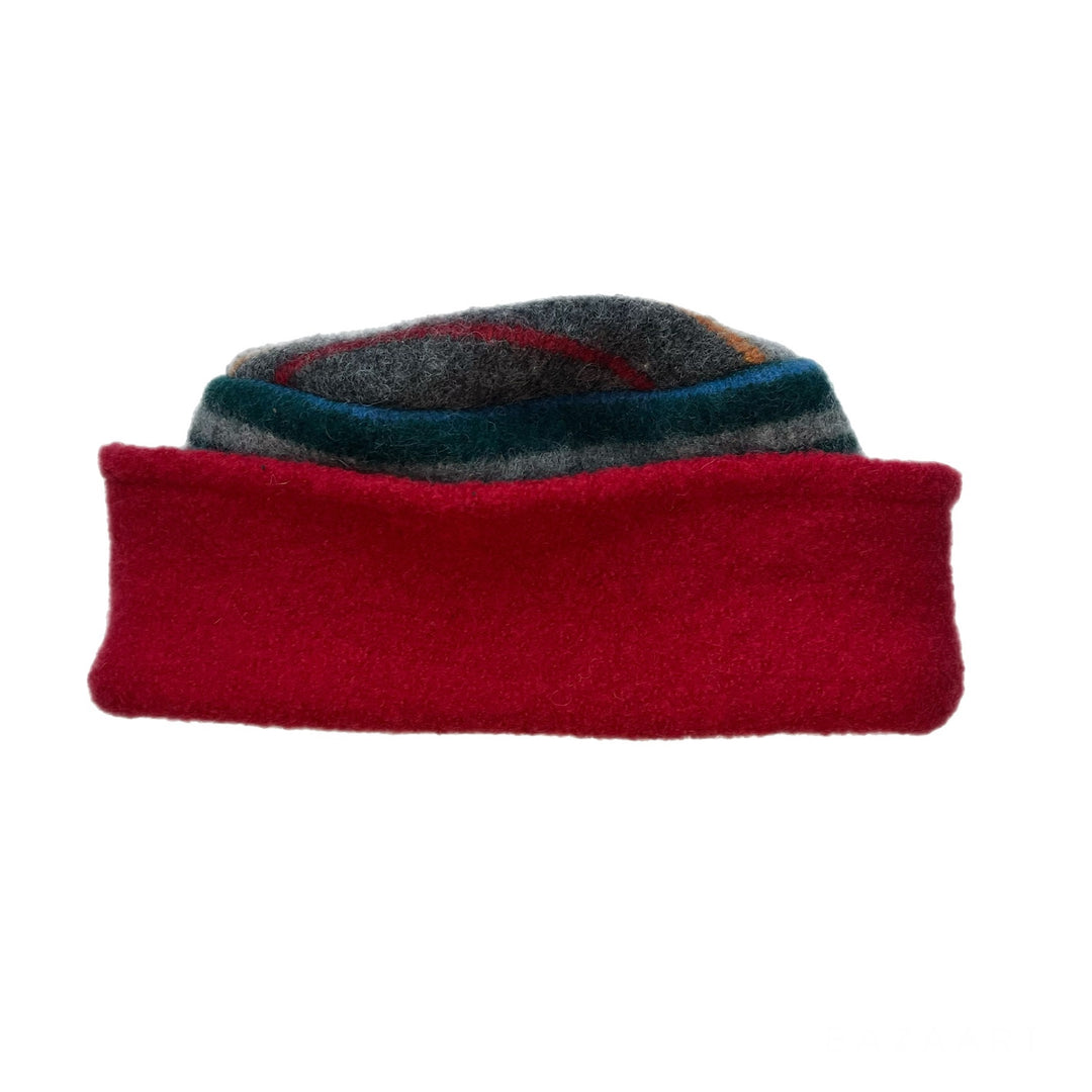 Red and Grey Womens Hat