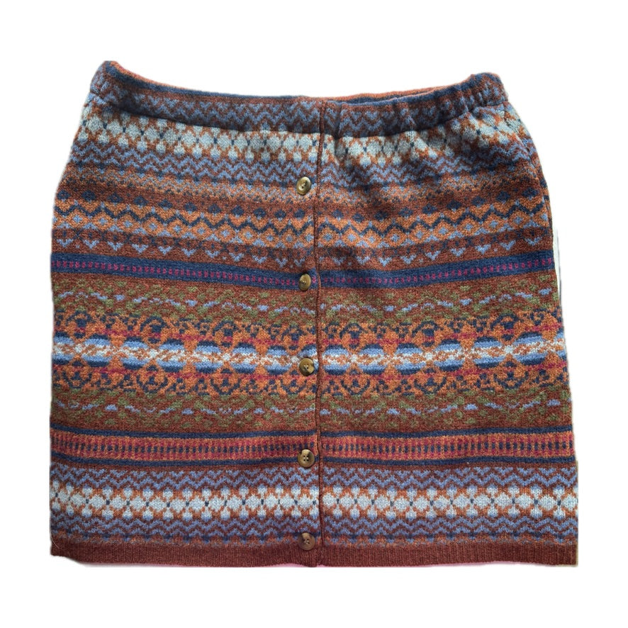 Medium Bun Warmer Skirt - Shades of Fall Nordic with Buttons - 298