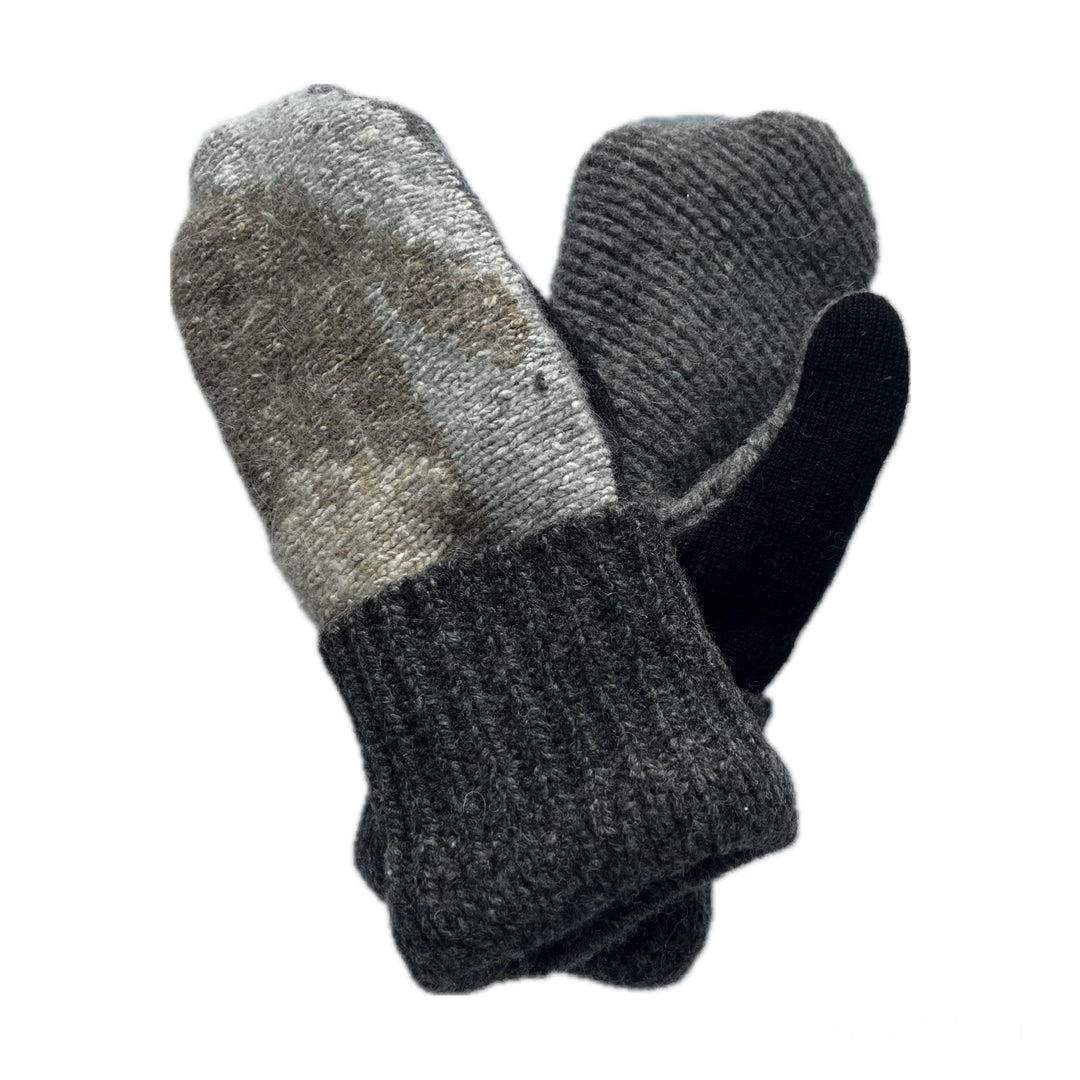 Womens Small Mittens Shades of Grey