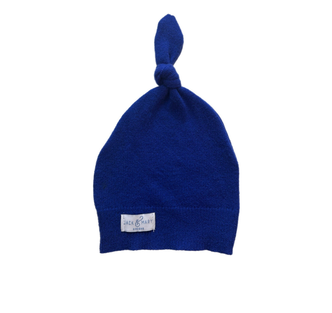 Cashmere Baby Beanies Cobalt Blue  - 01