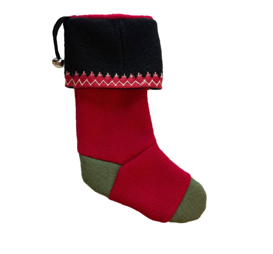 Christmas Stocking - Red & Green - 082