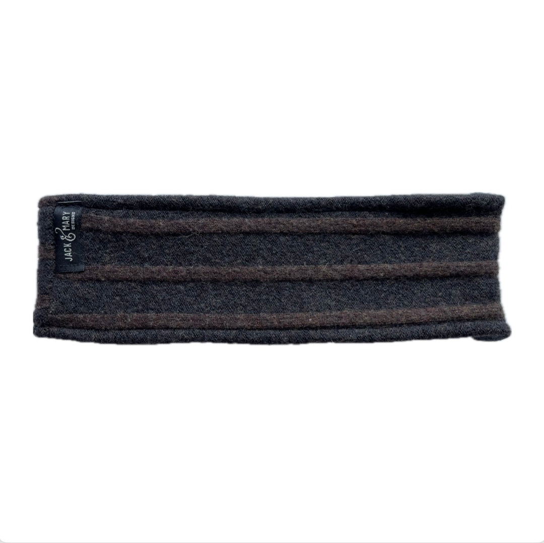 Headband - Grey & Brown Stripe - 078