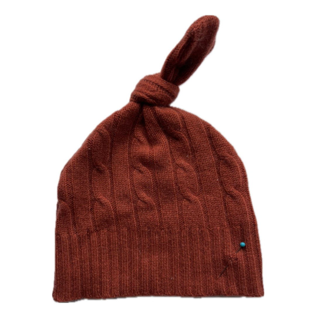 SALE Cashmere Baby Beanies Rust  - 03
