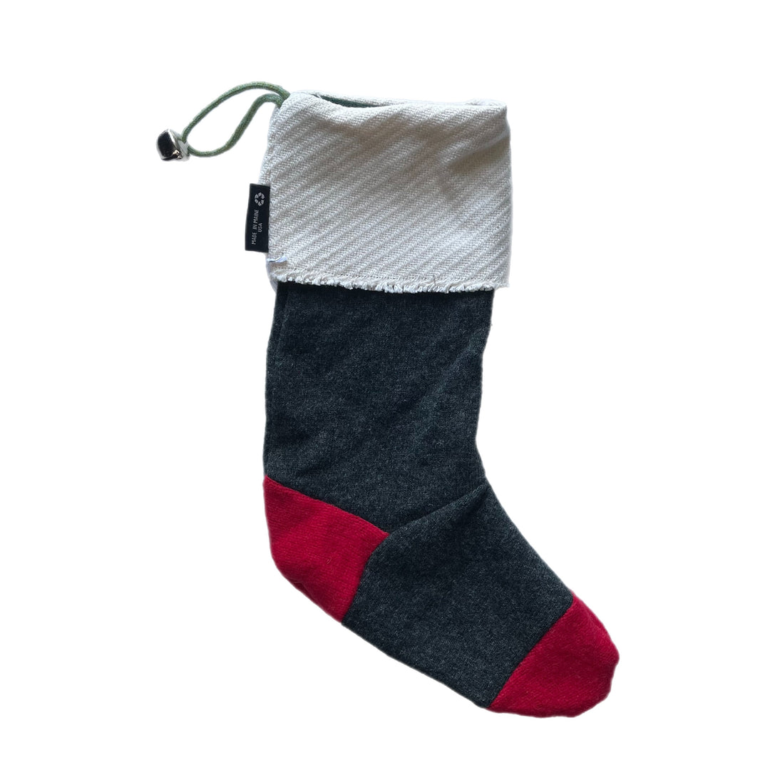 Green Red and White Christmas Stocking