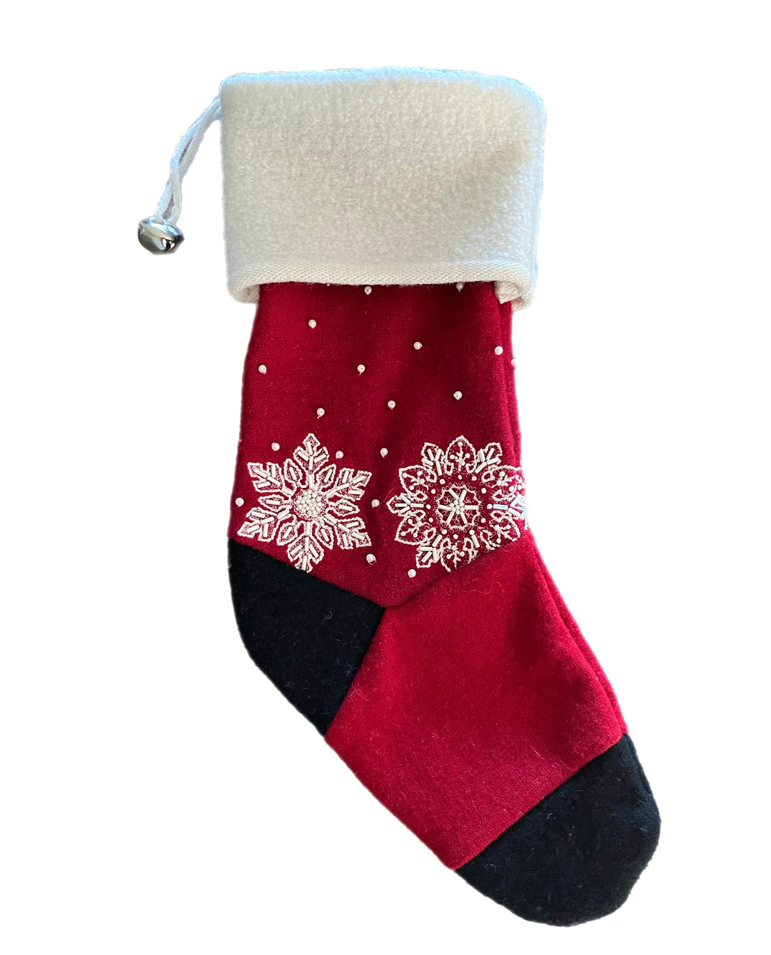 Christmas Stocking - Red & White Nordic