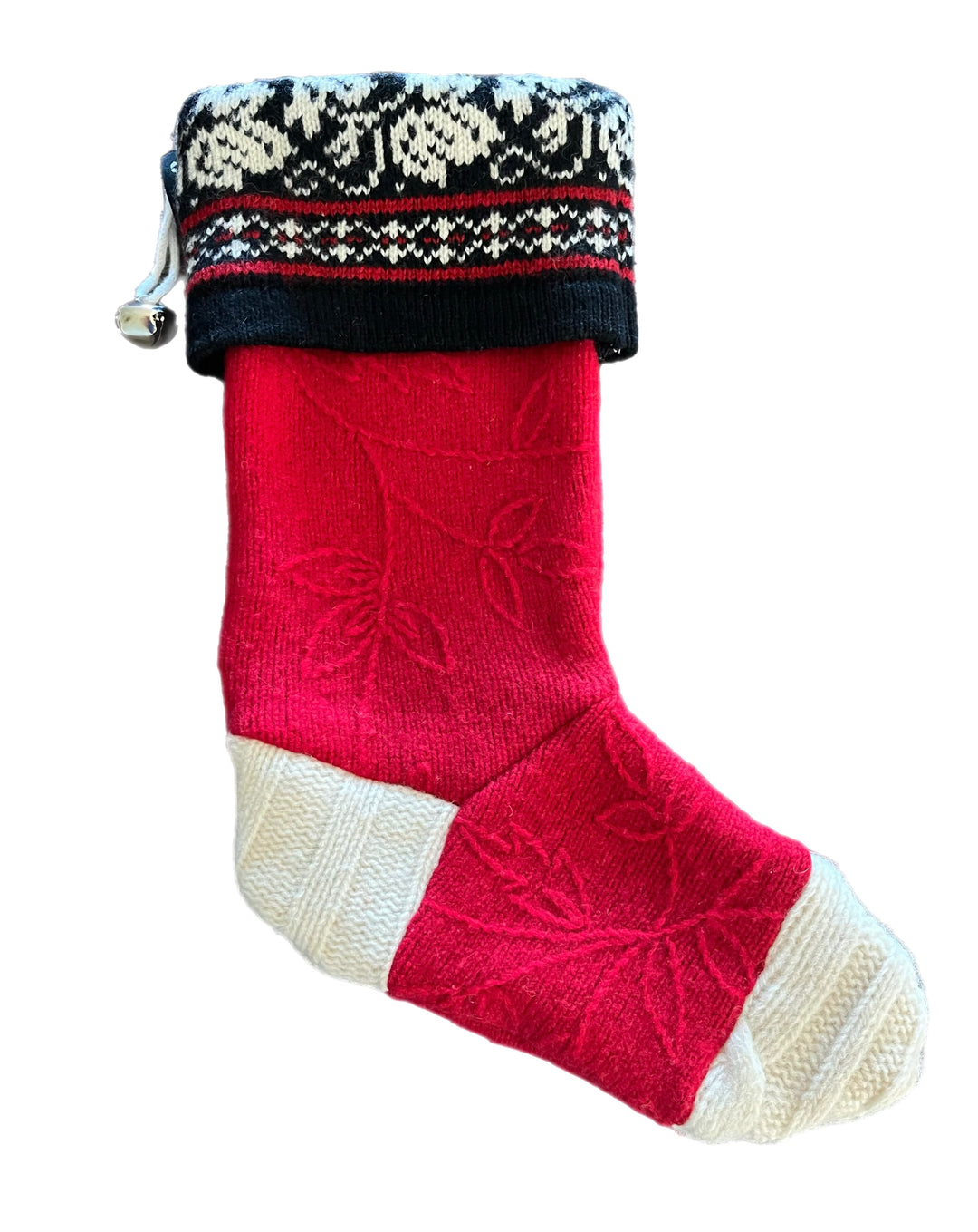 Christmas Stocking - Red & White Nordic