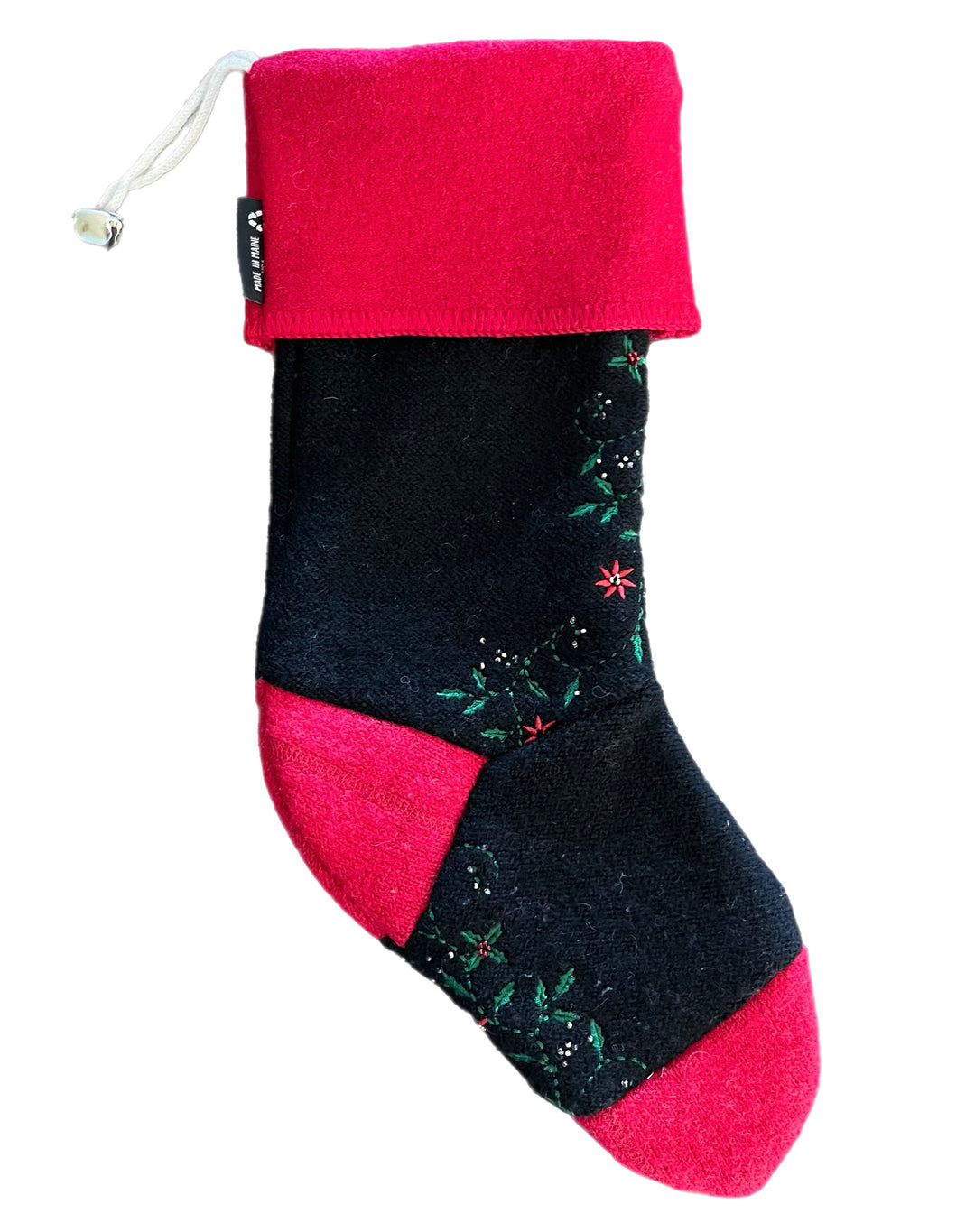 Christmas Stocking - Red & Black Floral