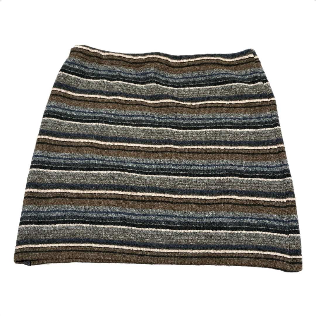 X-Large Bun Warmer Skirt - Brown & Blue Stripe - 210