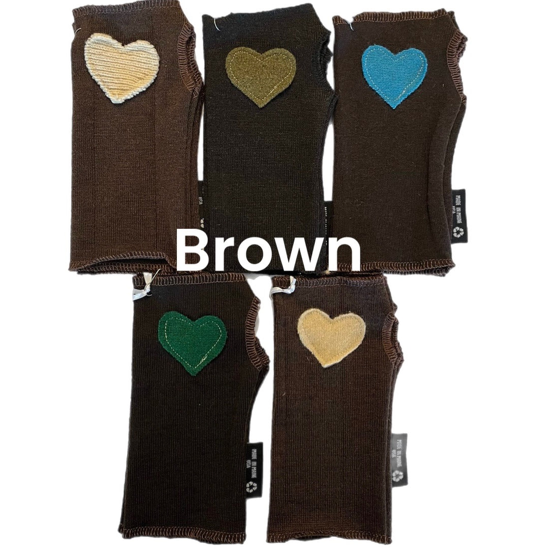 Translucent Mittens Heartstring Wool Short Fingerless Mittens with Single Heart – Jack and Mary Designs
