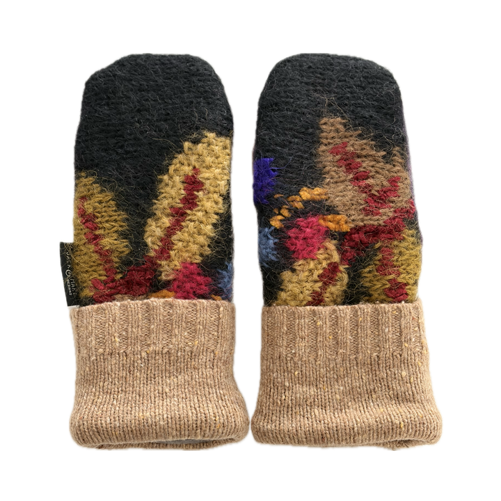 Women's Mittens - Multicolor Floral - 1689