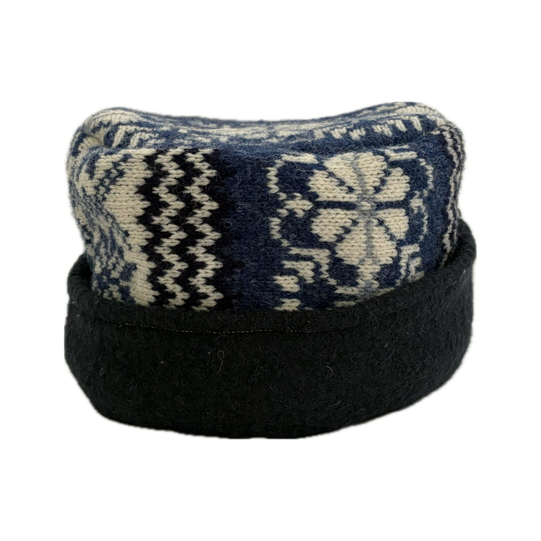 Women's Hat - Blue, Black & Cream Nordic - 114