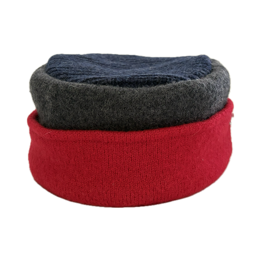 Women's Hat - Cherry Red, Charcoal & Navy - 111