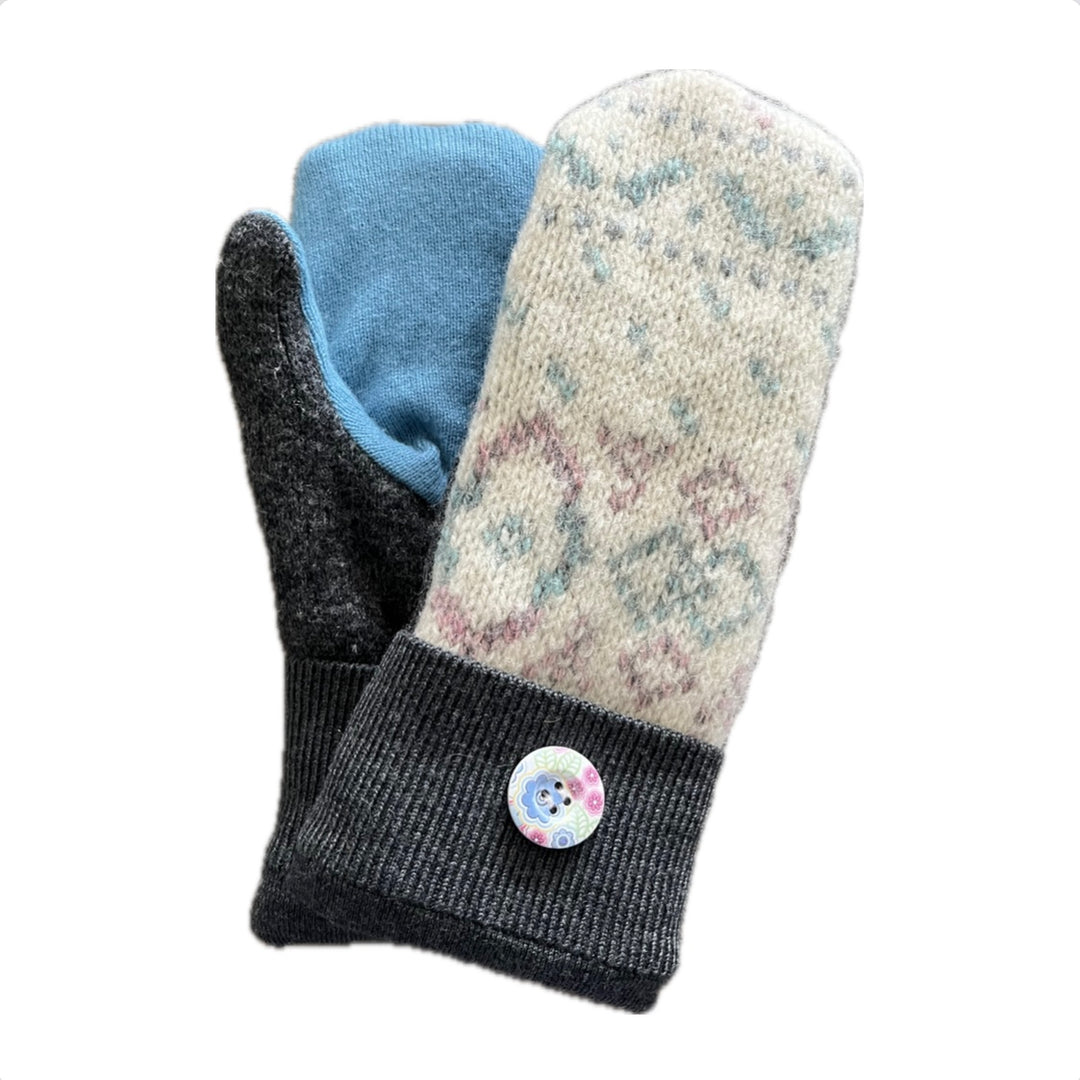 Women's Mittens - Baby Pink & Baby Blue Nordic