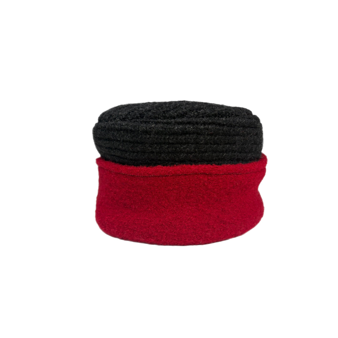 Women's Hat - Black & Cherry Red - 98 | One Size 