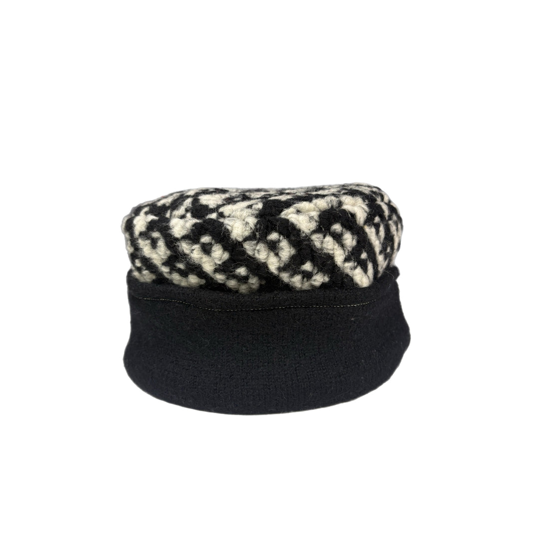 Women's Hat - Black & Cream Nordic - 90 | One Size 
