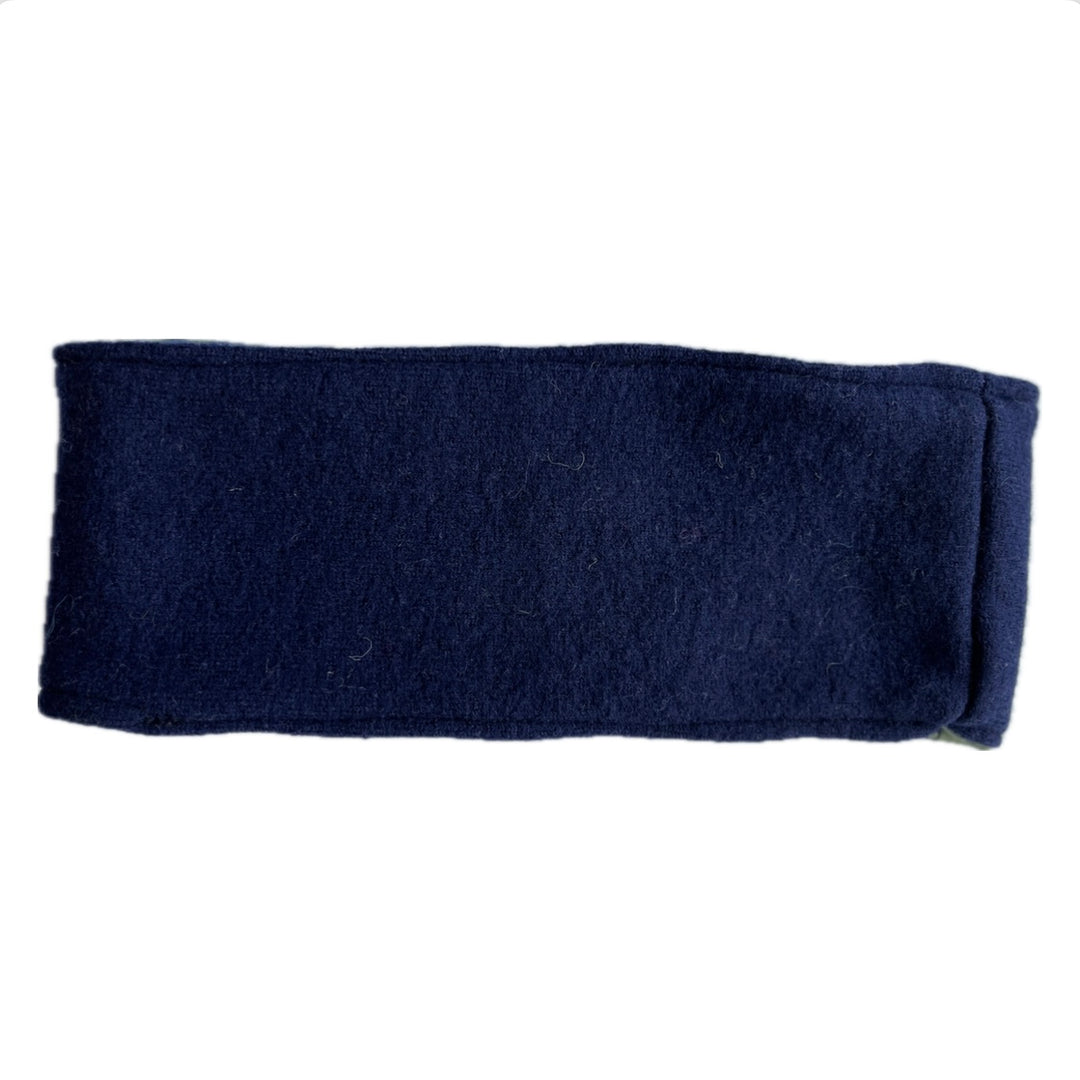 SALE Headband - Blue Uneven Stitching - 058