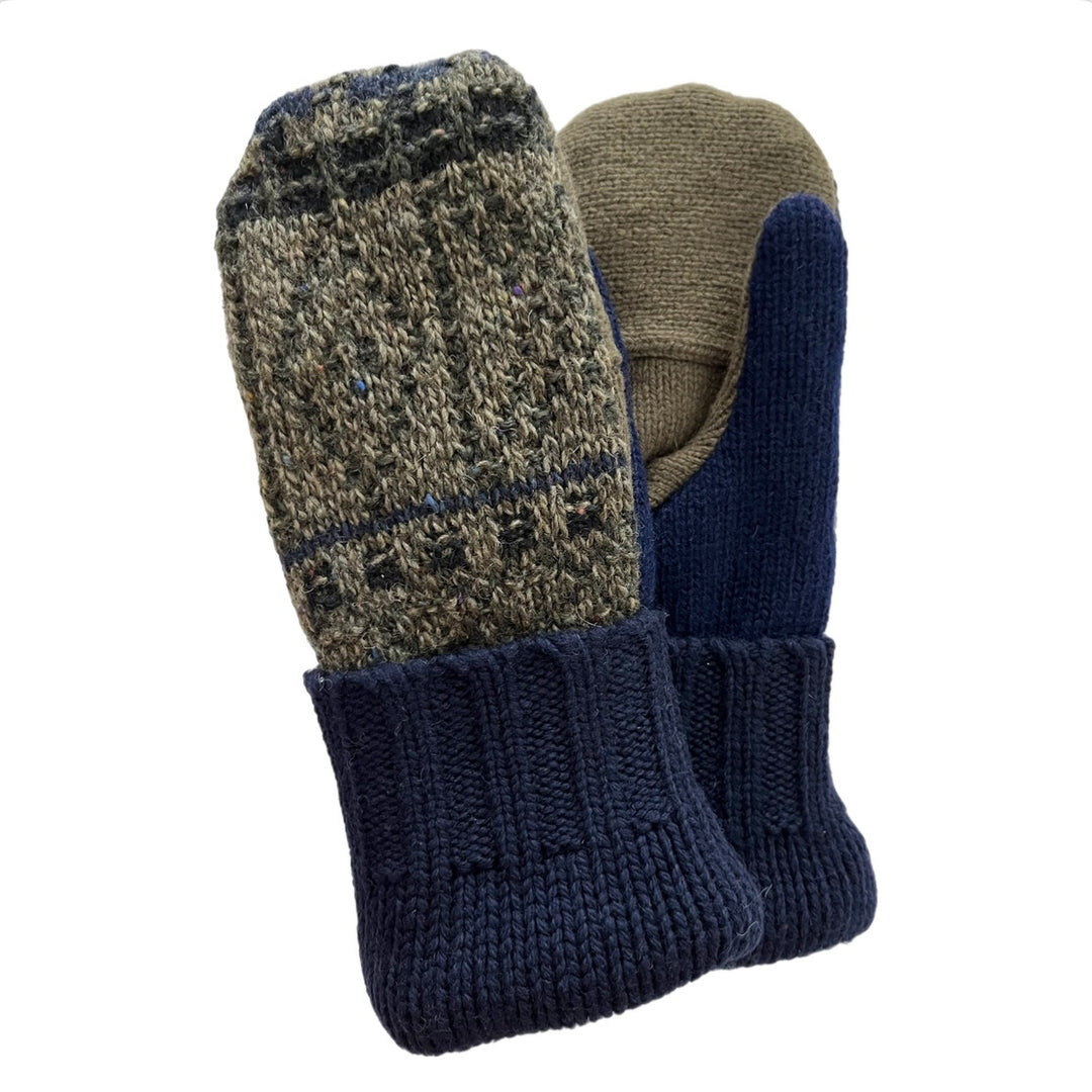 Men's Mittens Blue & Beige | 351