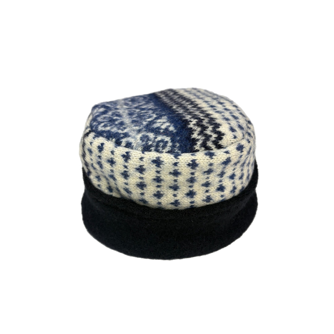 Women's Hat - Blue, Black & Cream Nordic - 92 | One Size 