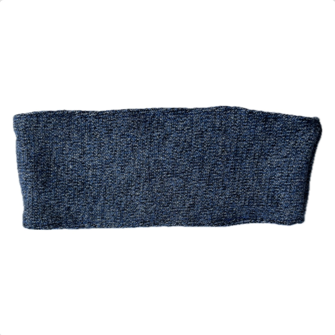 SALE Headband - Heather Blue Uneven Stitching - 061