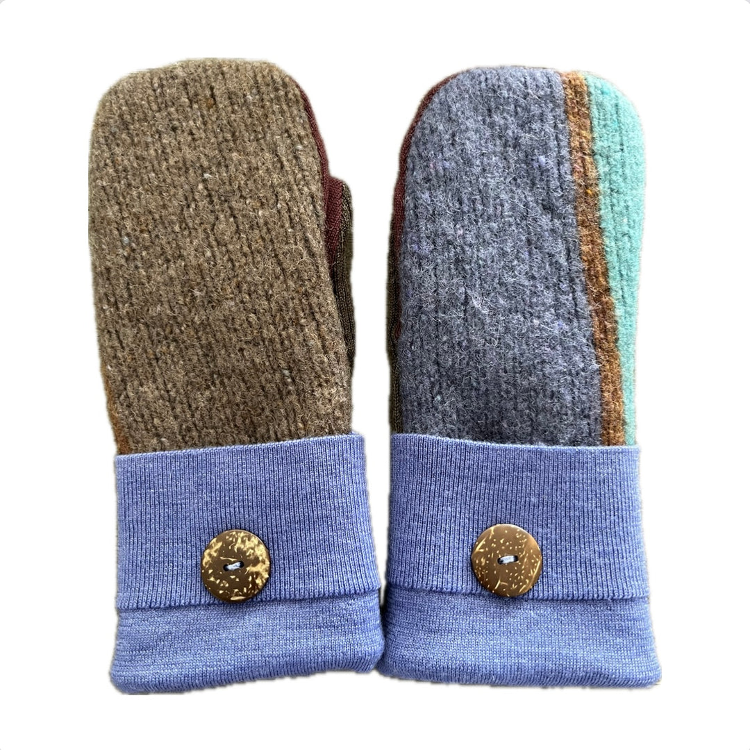 Women's Mittens - Brown & Lilac