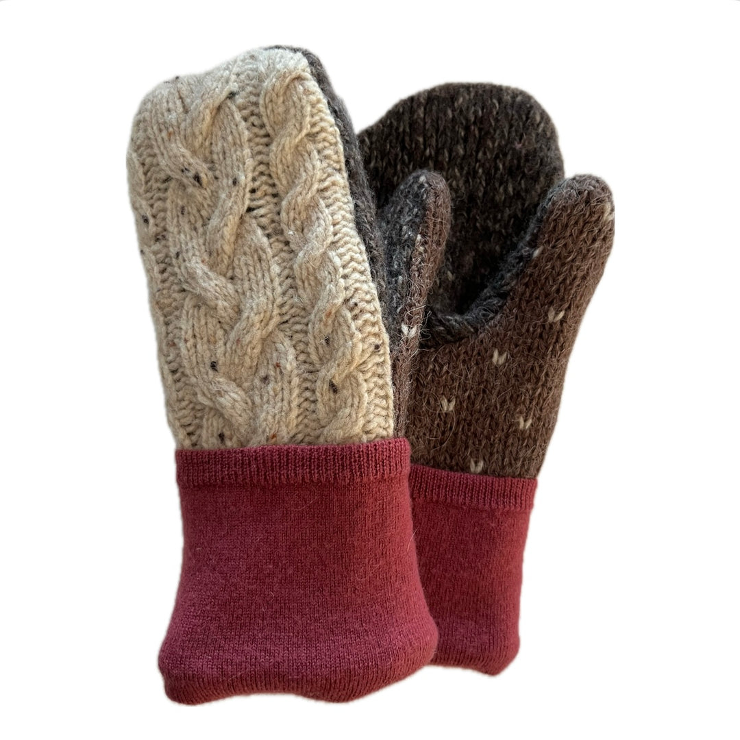 Women's Mittens - Browns, Beige & Mauve - 1528 M/L