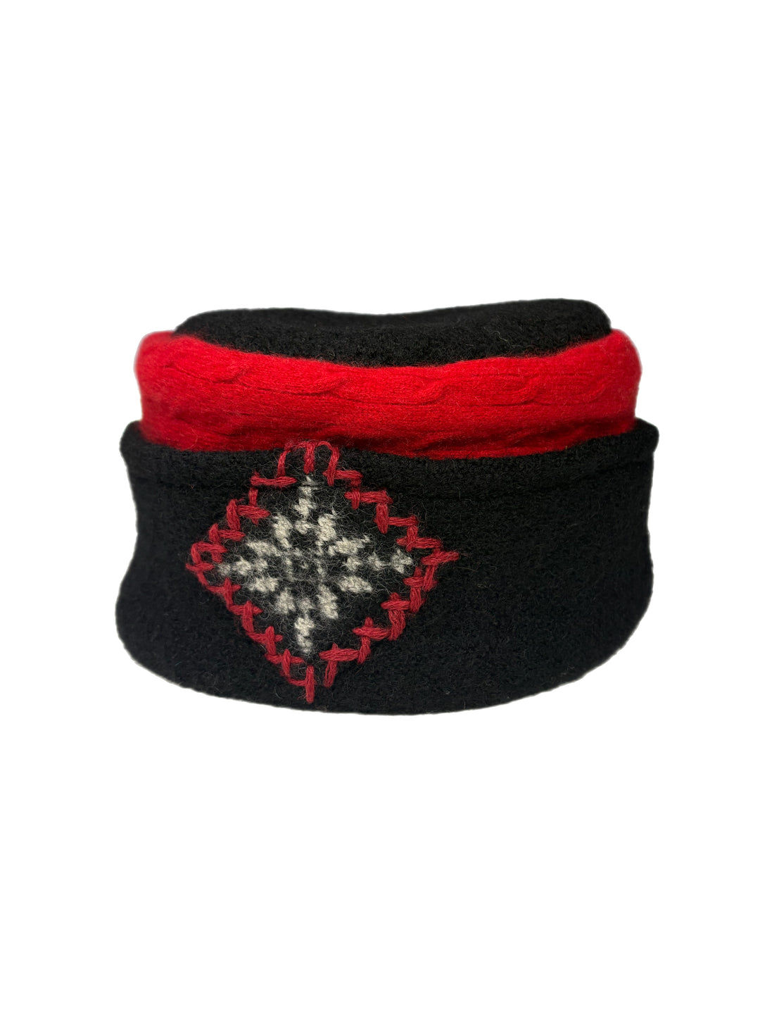 Women's Hat - Cherry Red & Black Design - 104 | One Size 
