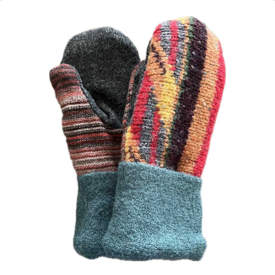 Women's Mittens - Colorful Stripes