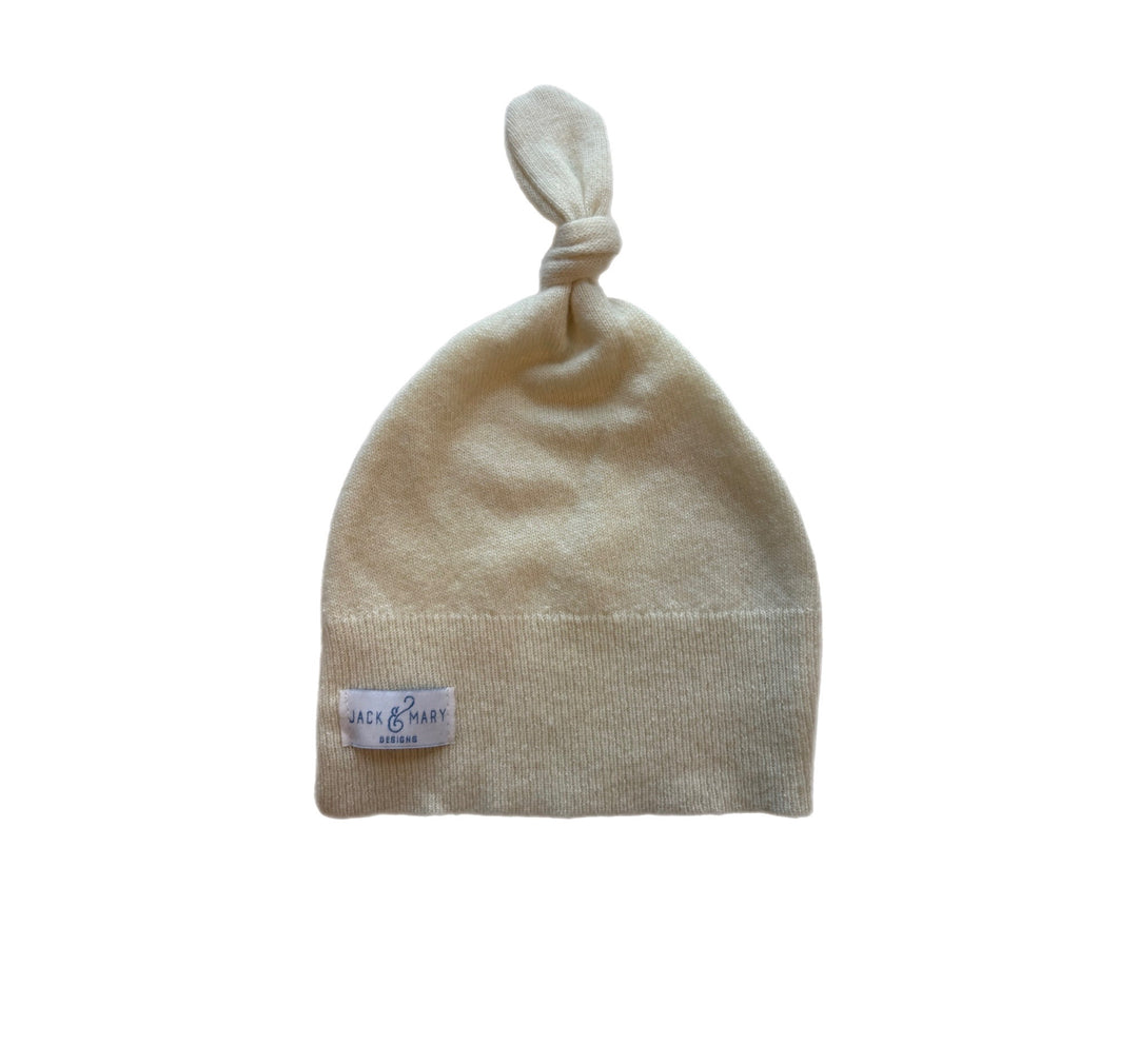 Cashmere Baby Beanies - Cream - 04