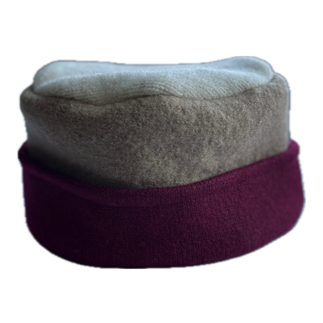 Women's Hat - Cream, Camel & Berry - 83 | One Size 