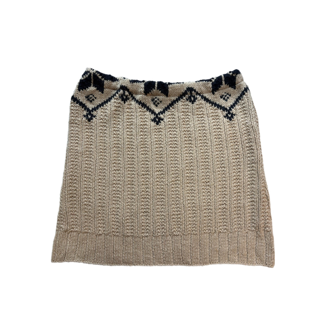 Large Bun Warmer Skirt - Cream & Black Nordic - 253