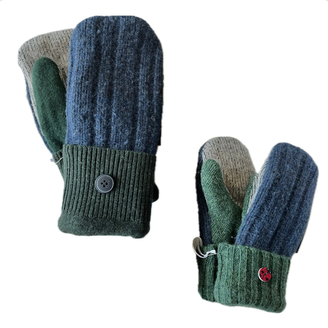 Mommy & Me Mittens - Denim & Grey