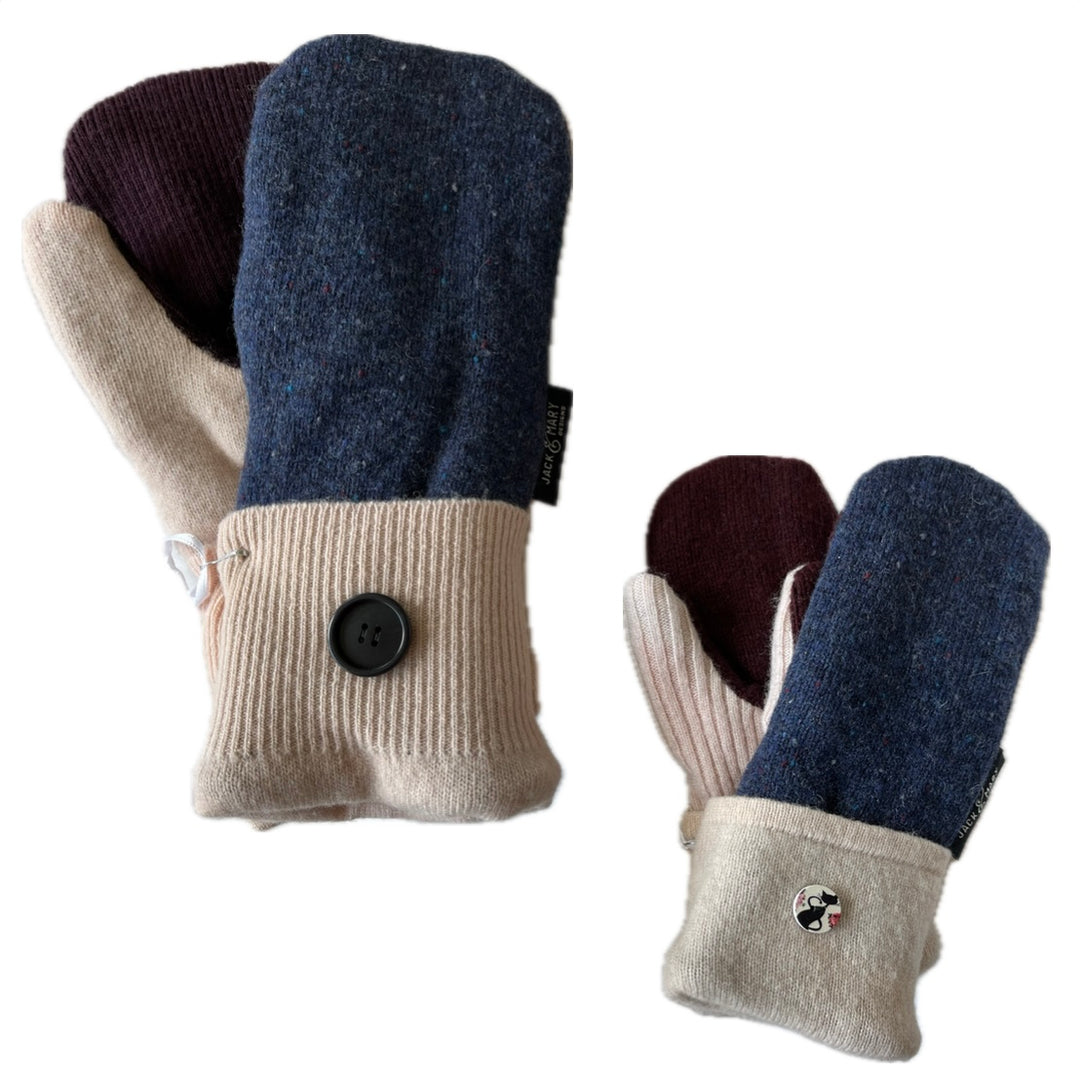 Mommy & Me Mittens - Denim & Pale Pink