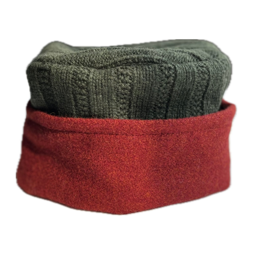 Kids Hat - Forest Green with Orange - 164