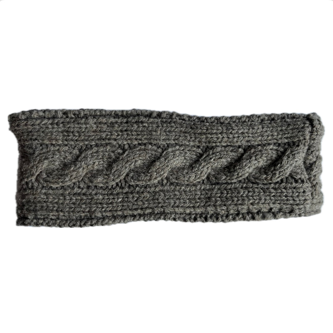 SALE Headband - Greige Cable Knit Uneven Stitching - 053