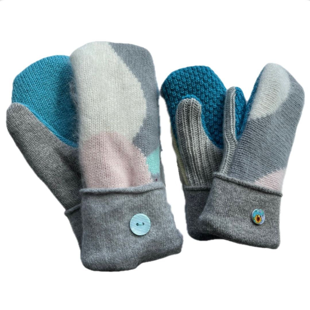 Mommy & Me Mittens - Grey & Blue