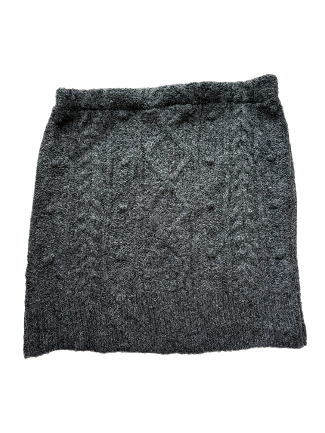 X-Small Bun Warmer Skirt - Grey Cable Knit - 239