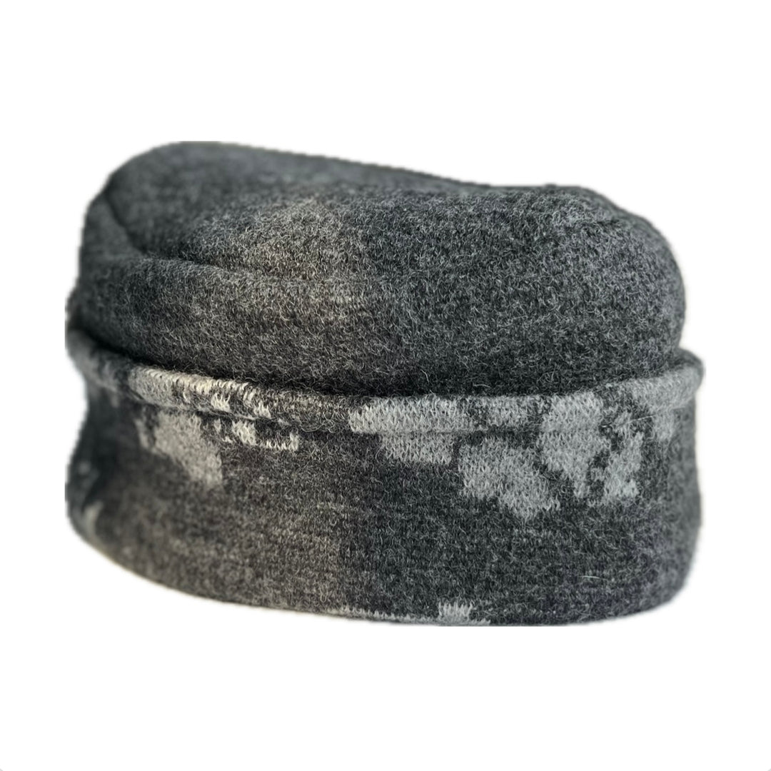 Kids Hat - Grey with Light Grey Pattern - 161