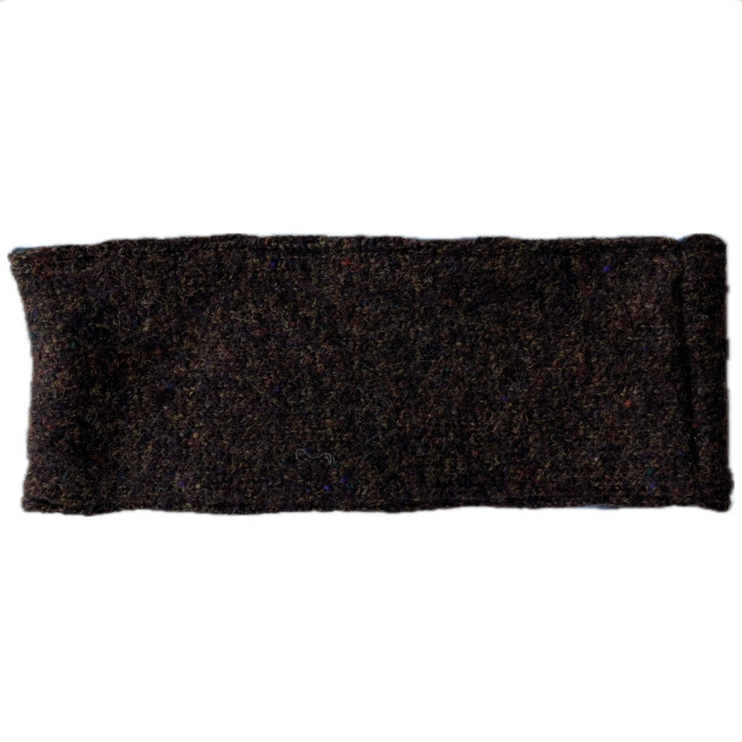 SALE Headband - Heather Brown Uneven Stitching - 072